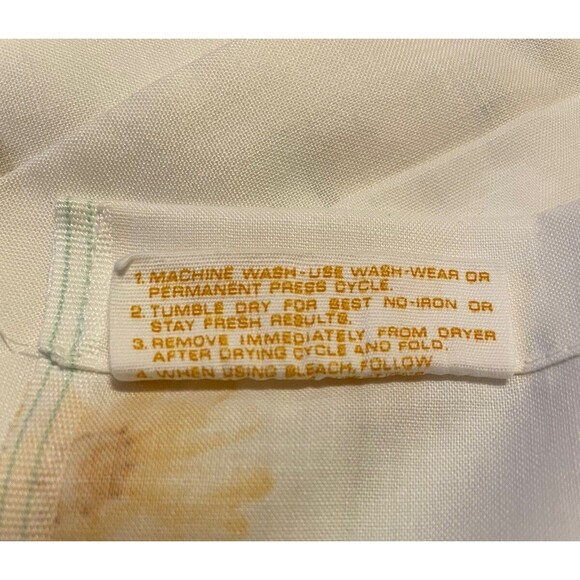 Cannon Muslin Sheet No Iron Full Flat Shasta Daisy Pattern Vintage - Picture 4 of 5